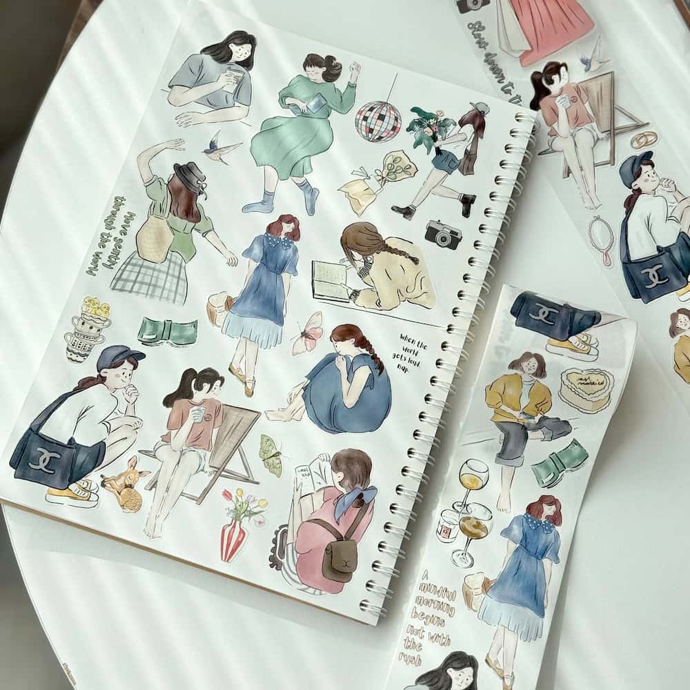 Sticker Washi Tape - Pre-cut - Letter to Myself - 60 mm