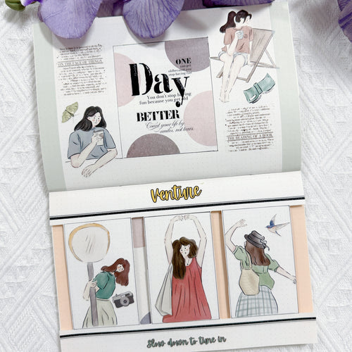 Sticker Washi Tape - Pre-cut - Letter to Myself - 60 mm