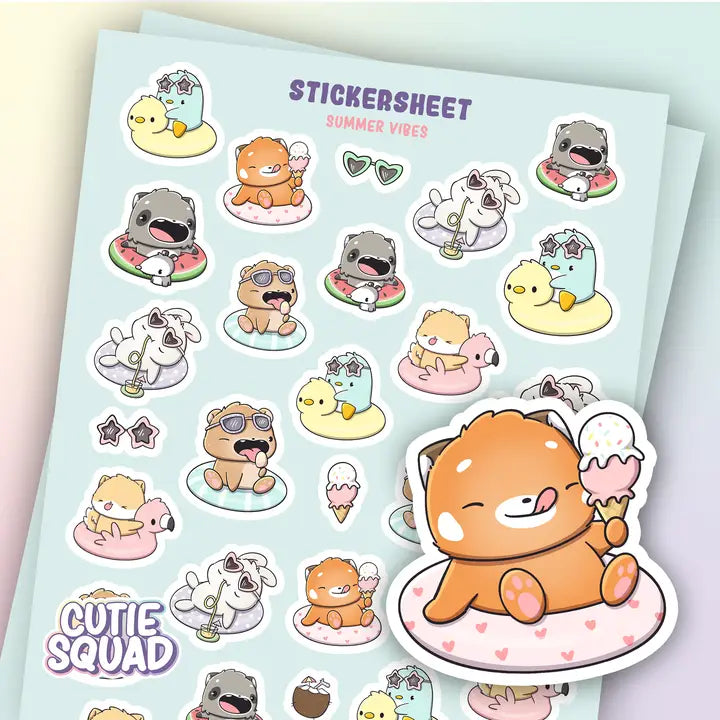 Stickersheet CutieSquad - Summer Vibes