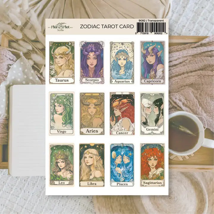 Stickers Plan & Plot Studio Vinyl - Zodiac Tarot Card