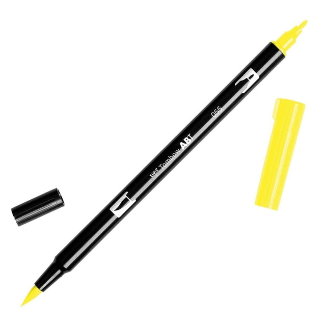 ABT Dual Brush pen - 055 Process yellow - Intensiv gul penselpenna - Tombow - Tidformera