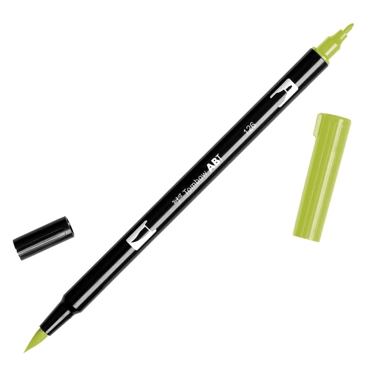 ABT Dual Brush pen - 126 Light olive - Olivgrön penselpenna - Tombow - Tidformera