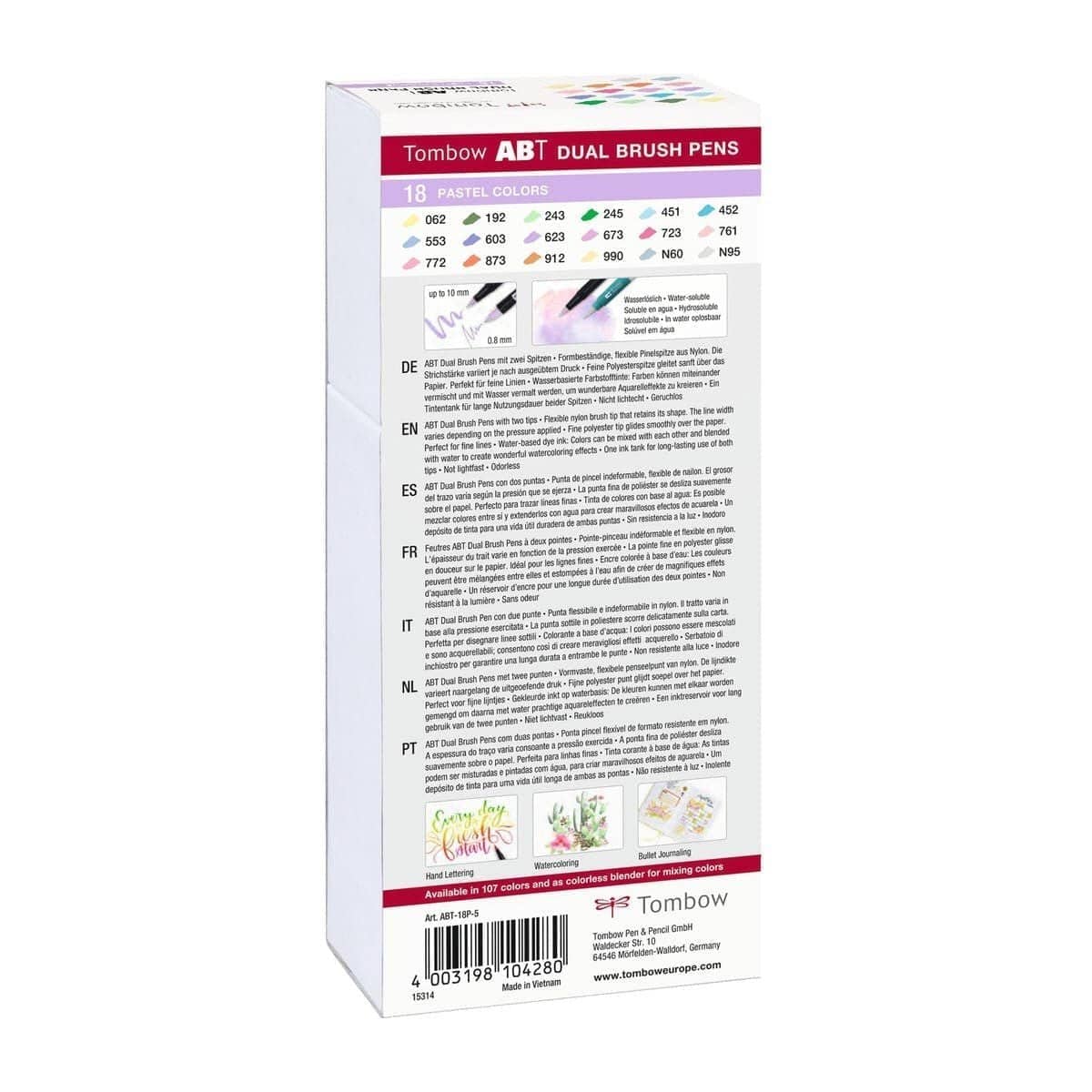 ABT Dual brush pen 18 - pack - Pastel colors - 3 - Tombow - Tidformera