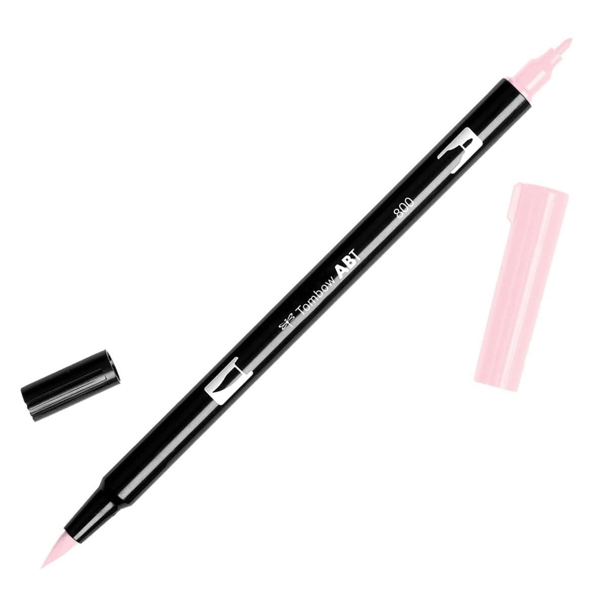 ABT Dual Brush pen - 800 Pale pink - Blek ljusrosa penselpenna - Tombow - Tidformera