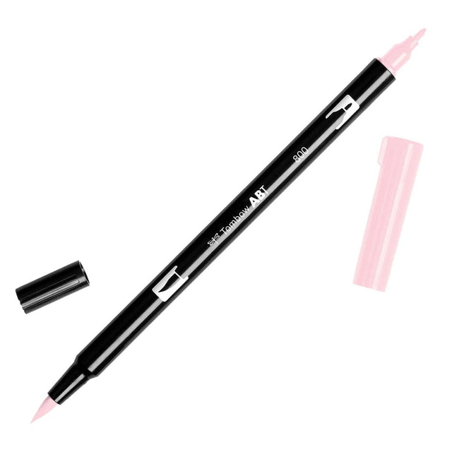 ABT Dual Brush pen - 800 Pale pink - Blek ljusrosa penselpenna - Tombow - Tidformera