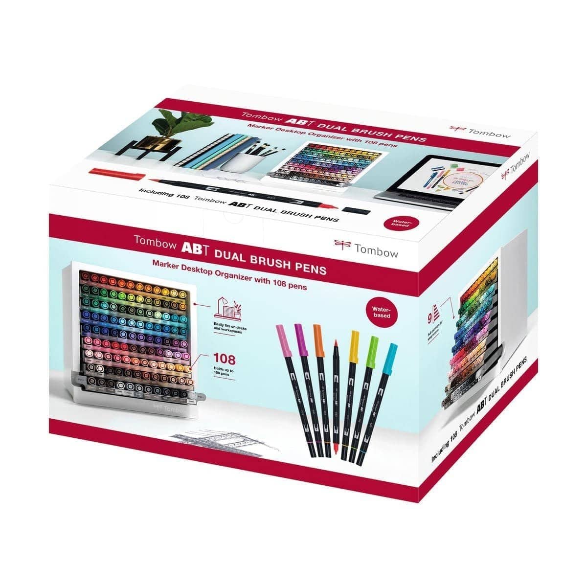 ABT Dual Brush pen Desktop organizer (Pennor ingår) - 3 - Tombow - Tidformera