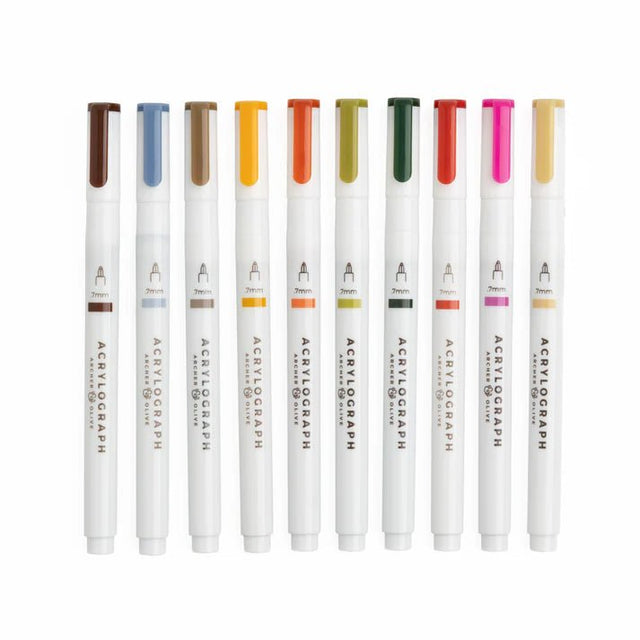 Acrylograph 10 - pack 0,7 - Forest Findings - 1 - Archer & Olive - Tidformera