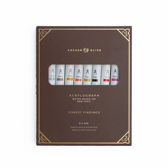 Acrylograph 10 - pack 0,7 - Forest Findings - 3 - Archer & Olive - Tidformera