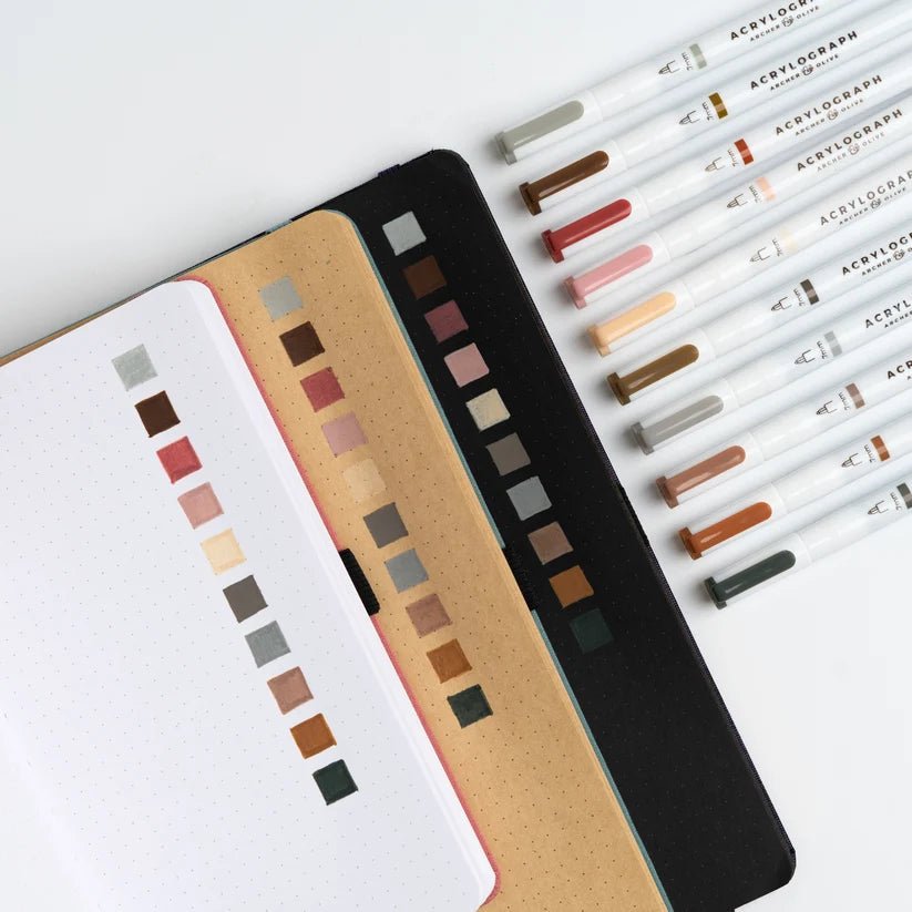 Acrylograph 10-pack 0,7 - Quiet Corners - 1 - Archer & Olive - Tidformera
