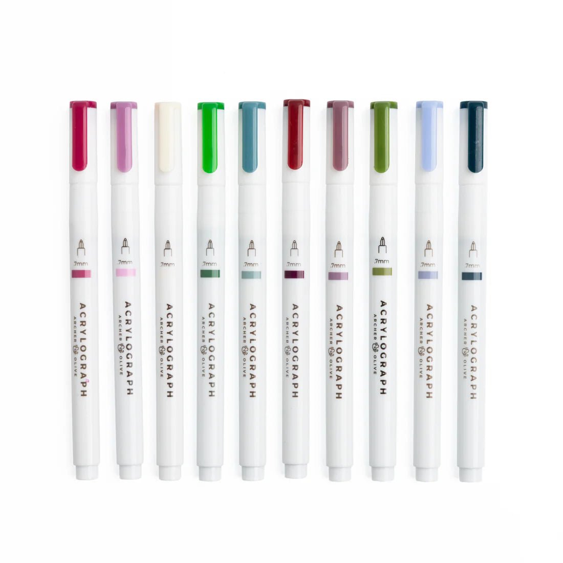 Acrylograph 10 - pack 0,7 - Snow & Stillness - 2 - Archer & Olive - Tidformera