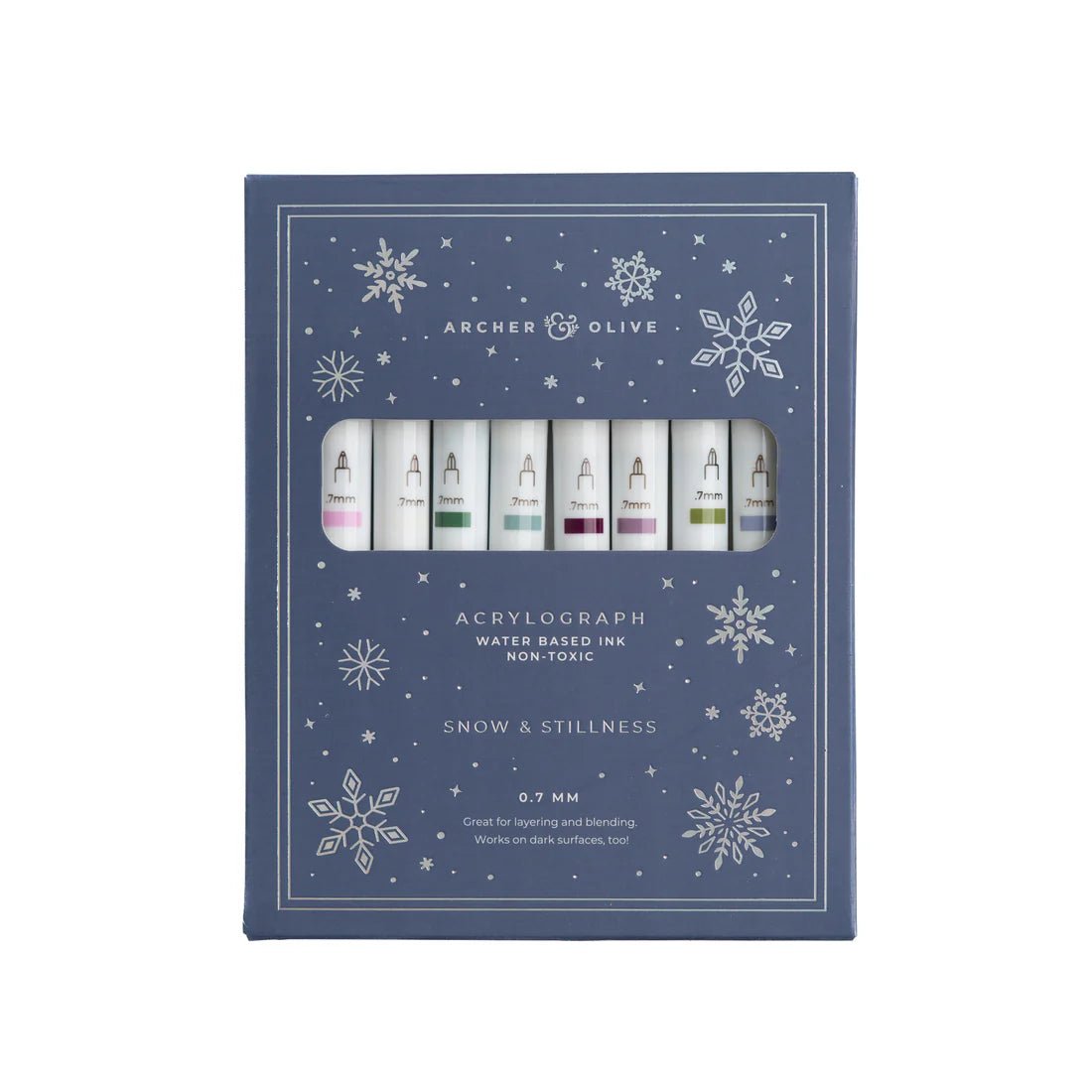 Acrylograph 10 - pack 0,7 - Snow & Stillness - 3 - Archer & Olive - Tidformera