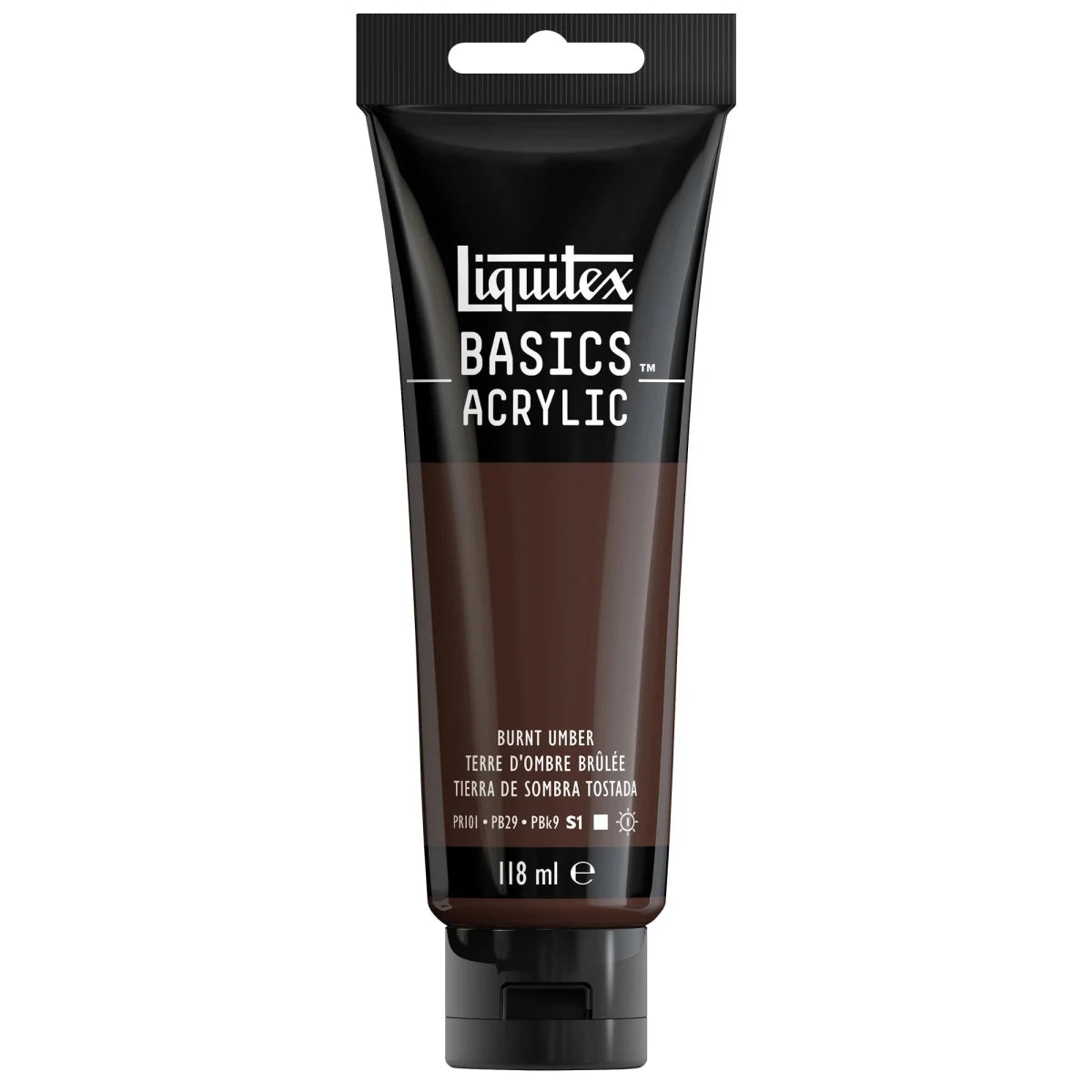 Akrylfärg Liquitex Basics 118ml - Burnt Umber 128 - 1 - Liquitex - Tidformera