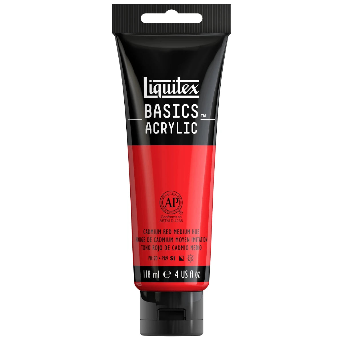 Akrylfärg Liquitex Basics 118ml - Cadmium Red Medium Hue 151 - 1 - Liquitex - Tidformera