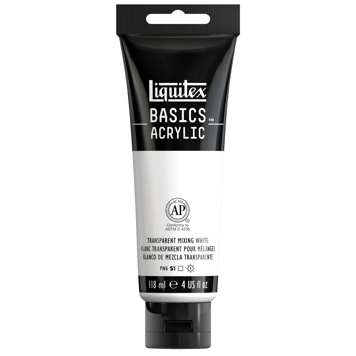 Akrylfärg Liquitex Basics 118ml - Transparent Mixing White 430 - 1 - Liquitex - Tidformera