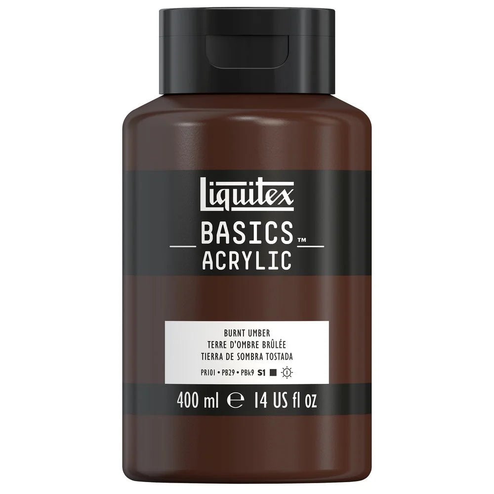 Akrylfärg Liquitex Basics 400ml - Burnt umber 128 - 1 - Liquitex - Tidformera