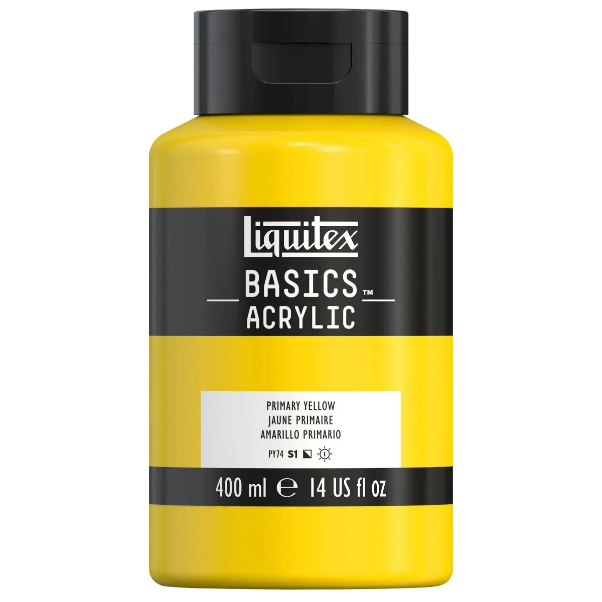 Akrylfärg Liquitex Basics 400ml - Primary yellow 410 - 1 - Liquitex - Tidformera