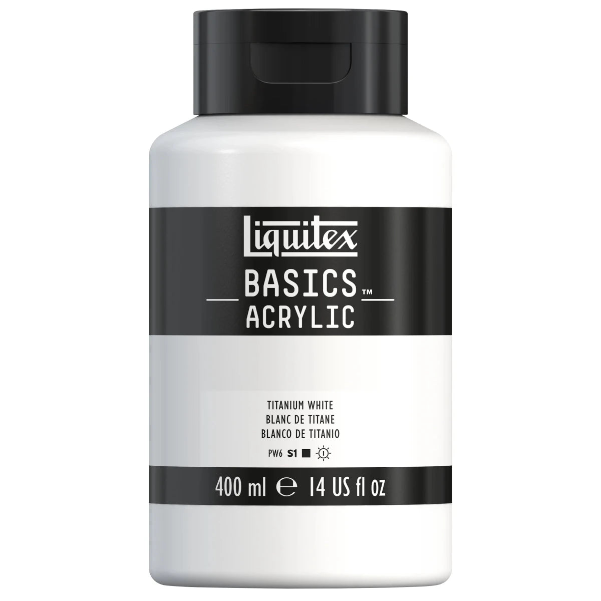 Akrylfärg Liquitex Basics 400ml - Titanium white 432 - 1 - Liquitex - Tidformera