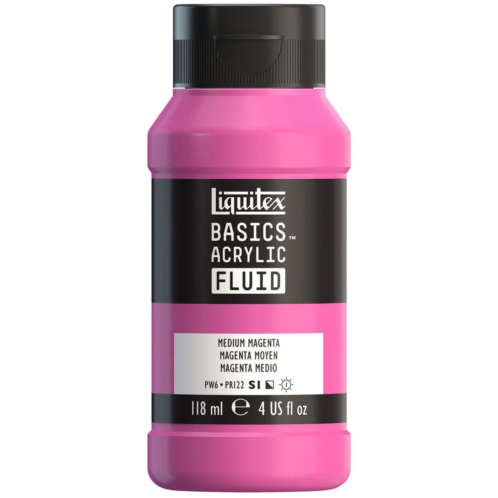 Akrylfärg Liquitex Basics Fluid 118ml - Medium Magenta 500 - 1 - Liquitex - Tidformera