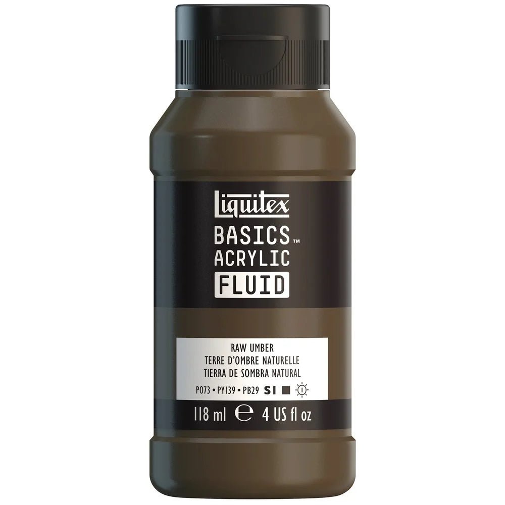 Akrylfärg Liquitex Basics Fluid 118ml - Raw Umber 331 - 1 - Liquitex - Tidformera