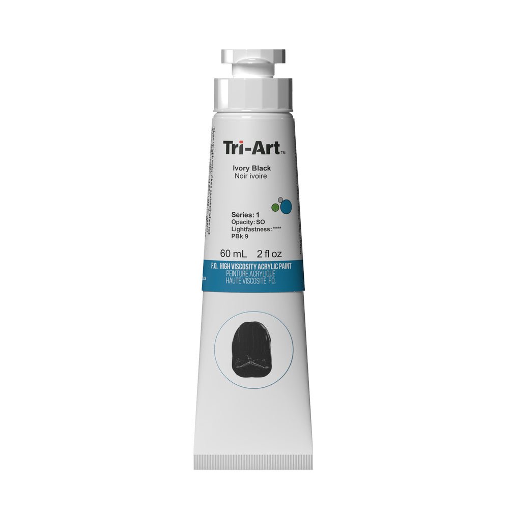Akrylfärg Tri-Art High Viscosity 60 ml - Ivory Black - 1 - Tri-Art - Tidformera