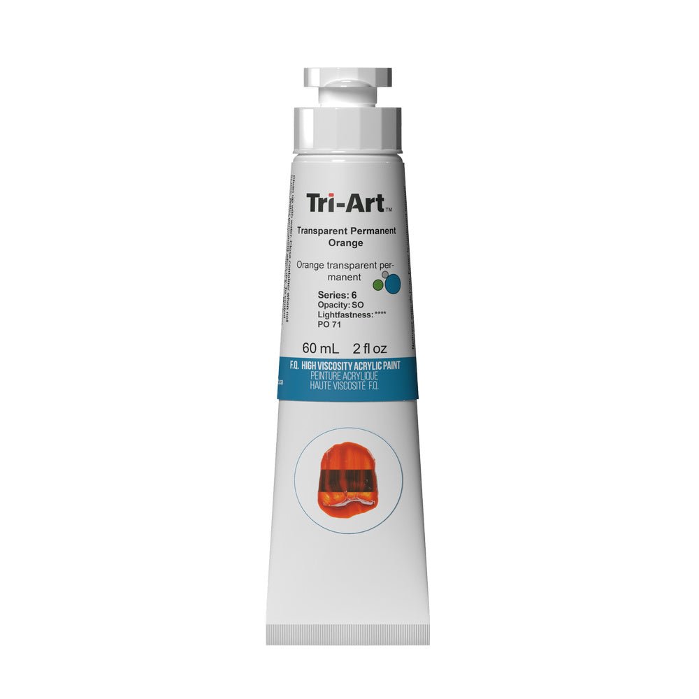 Akrylfärg Tri-Art High Viscosity 60 ml - Transparent Permanent Orange - 1 - Tri-Art - Tidformera
