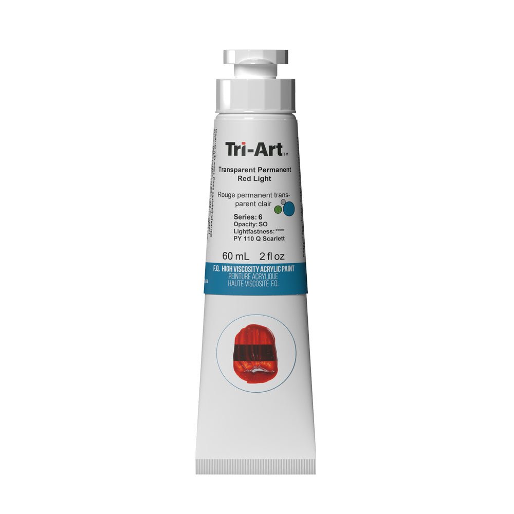 Akrylfärg Tri-Art High Viscosity 60 ml - Transparent Permanent Red Light - 1 - Tri-Art - Tidformera