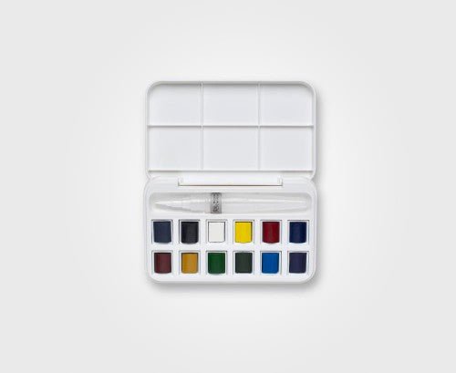 Akvarellset Winsor & Newton Cotman Water Brush Pen Set 12 halvkoppar - 2 - Winsor & Newton - Tidformera