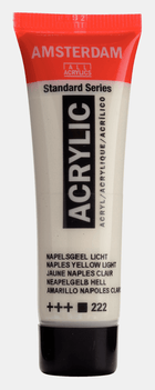 Liten tub med beige Amsterdam Akrylfärg 20 ml 222 Naples Yellow Light från Royal Talens - Tidformera