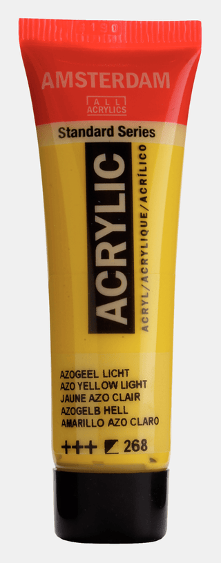 Liten tub med gul Amsterdam Akrylfärg 20 ml 268 - Azo Yellow Light från Royal Talens - Tidformera