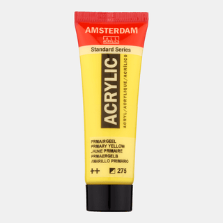 Liten tub med gul Amsterdam Akrylfärg 20 ml 275 Primary Yellow från Royal Talens - Tidformera