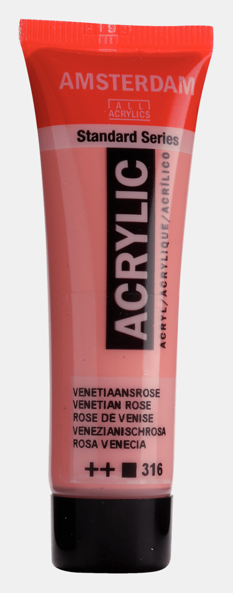 Liten tub med rosa Amsterdam Akrylfärg 20 ml 316 Venetian Rose från Royal Talens - Tidformera
