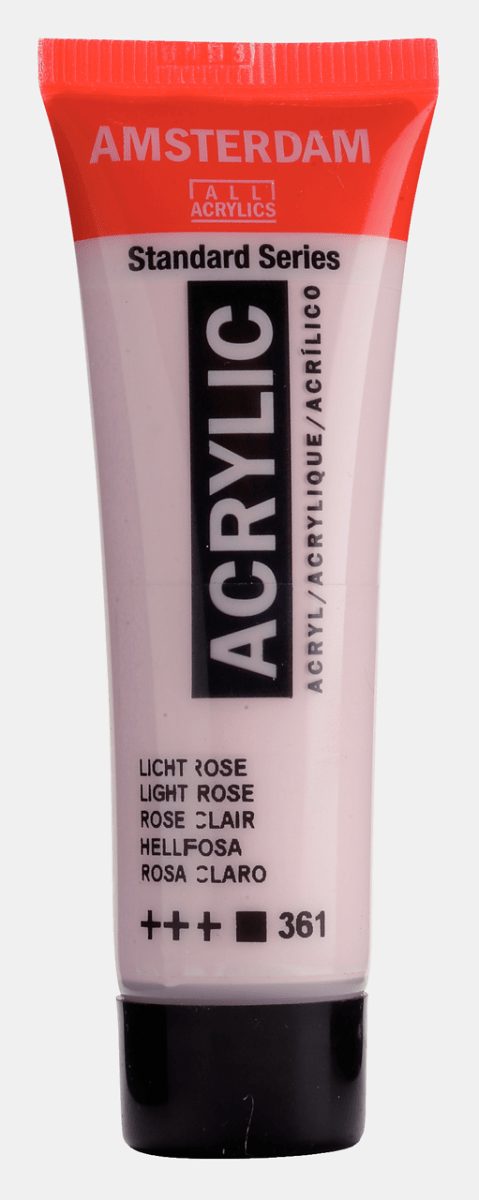 Liten tub med rosa Amsterdam Akrylfärg 20 ml 361 - Light Rose från Royal Talens - Tidformera