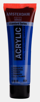 Liten tub med blå Amsterdam Akrylfärg 20 ml 504 - Ultramarine från Royal Talens - Tidformera