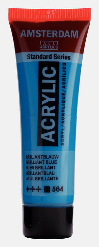 Liten tub med blå Amsterdam Akrylfärg 20 ml 564 - Brilliant Blue från Royal Talens - Tidformera