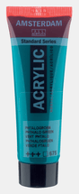 Liten tub med grön Amsterdam Akrylfärg 20 ml 675 Phthalo Green från Royal Talens - Tidformera