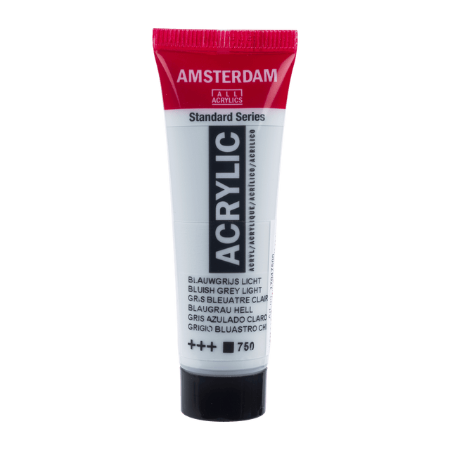 Liten tub med blågrå Amsterdam Akrylfärg 20 ml 750 Bluish Grey Light från Royal Talens - Tidformera