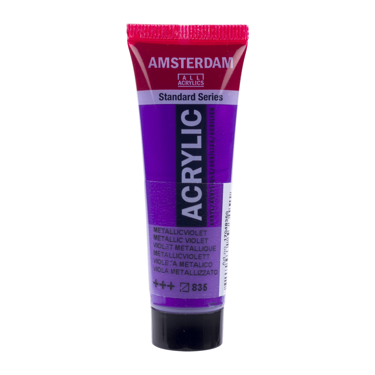 Liten tub med lila Amsterdam Akrylfärg 20 ml 835 Metallic Violet från Royal Talens - Tidformera