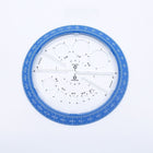 Angle & Circle Maker - Blue från Helix. Blå rund stencil med ringar och grader - Tidformera