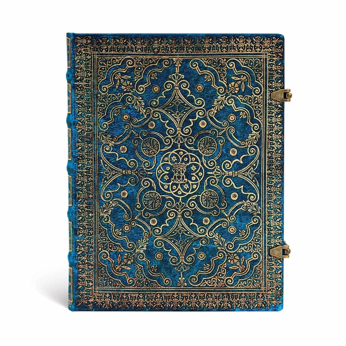 Anteckningsbok Azure - Ultra Linjerad Hård pärm Knäppe. Blå bok med guldfärgade detaljer. Boken har två knäppen till stängning. Från Paperblanks - Tidformera