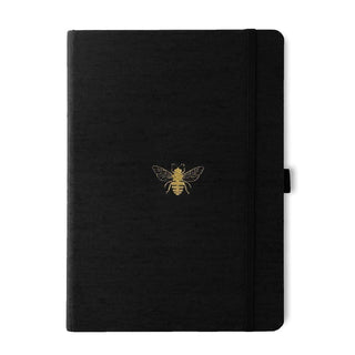 Anteckningsbok B5 PRO Bee Dotted från Dingbats* - Svart anteckningsbok med guldpräglad bi på pärmen. Boken har svart gummiband för stängning samt pennhållare.
- Tidformera