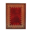 Röd skrivbok med guldfärgade ramar Anteckningsbok Foiled - Ultra Olinjerad Flexis från Paperblanks - Tidformera