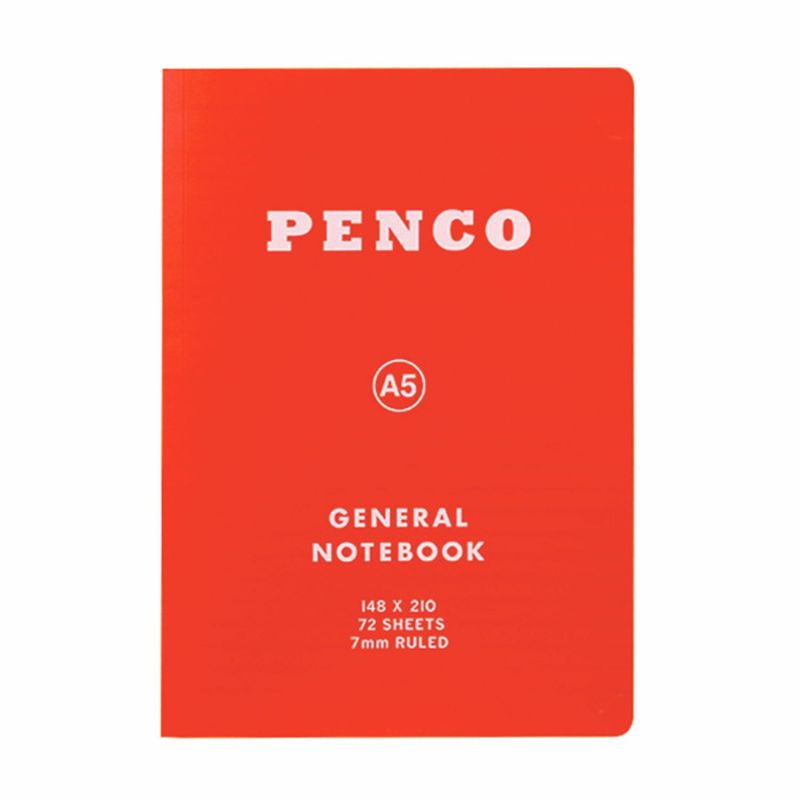 Anteckningsbok General Notebook A5 Ruled - Red - 1 - Penco - Tidformera