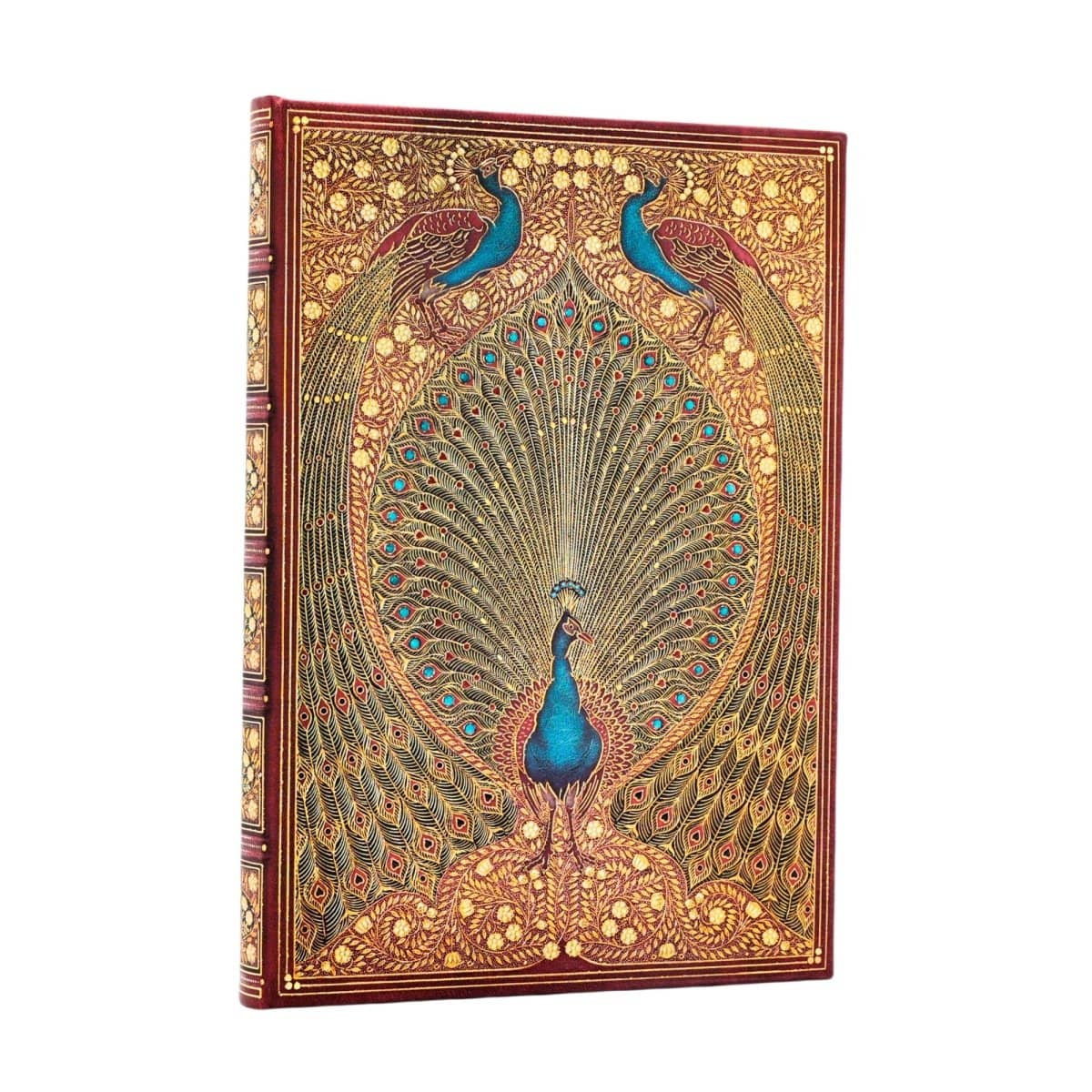 Anteckningsbok Hafiz's Peacocks - Midi Linjerad från Paperblanks med påfåglar på pärmen. - Tidformera