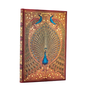 Liten anteckningsbok Hafiz's Peacocks - Mini Olinjerad med påfåglar från Paperblanks - Tidformera