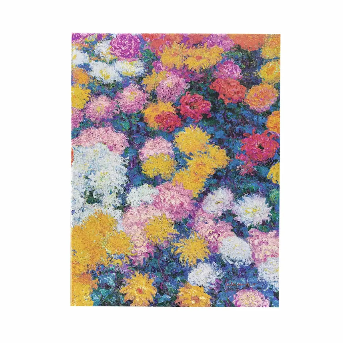 Anteckningsbok Monet´s Chrysanthemums - Ultra Linjerad med blommor i flera olika färger på pärmen. Från Paperblanks - Tidformera