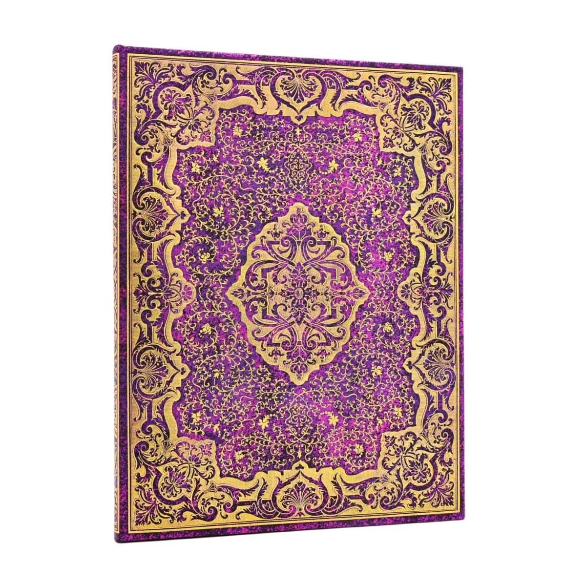 Lila anteckningsbok Picaresque - Ultra Linjerad från Paperblanks. Boken har mönster i guld. - Tidformera