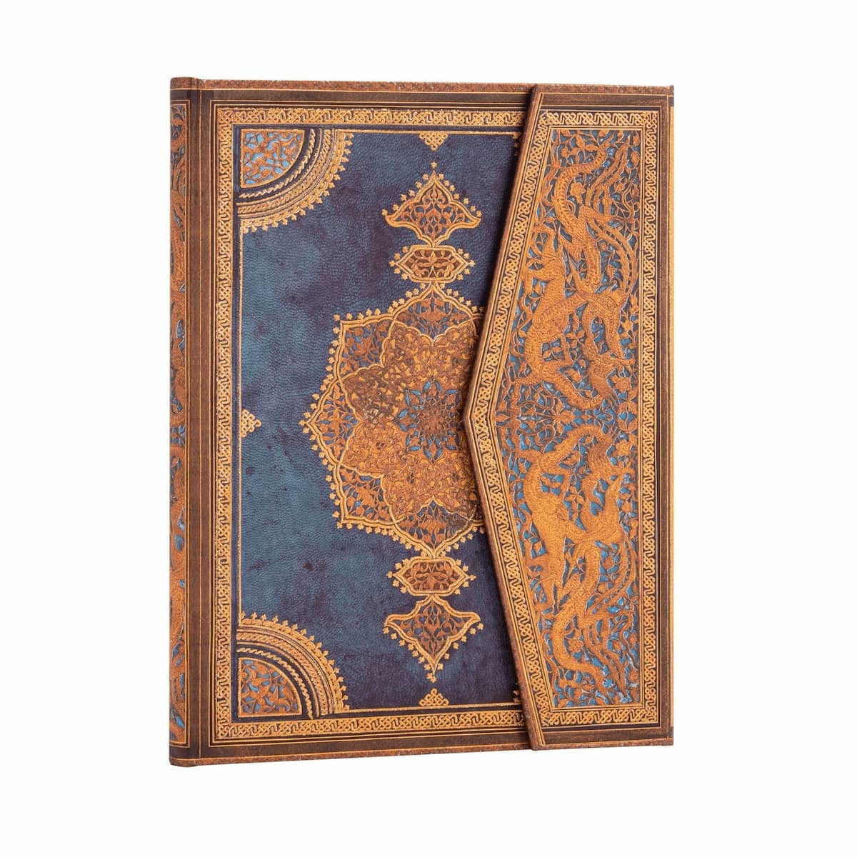 Anteckningsbok Safavid Indigo - Ultra Linjerad Hård pärm Wrap - 1 - Paperblanks - Tidformera