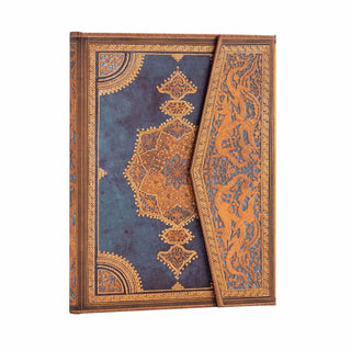 Anteckningsbok Safavid Indigo - Ultra Linjerad Hård pärm Wrap - 1 - Paperblanks - Tidformera