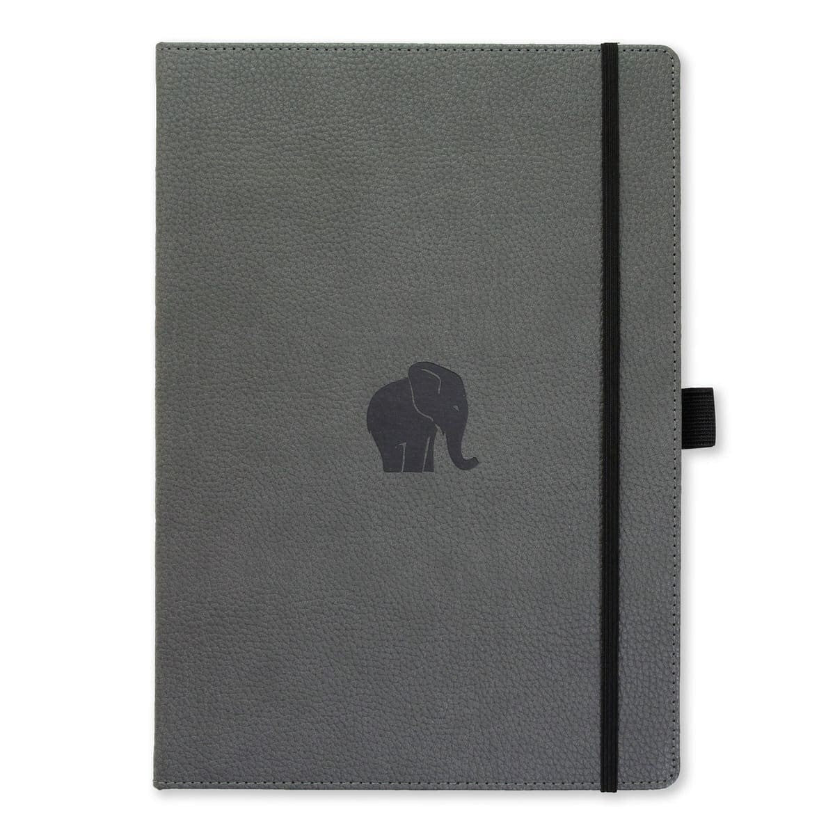 Anteckningsbok Wildlife Dotted A4 Grey Elephant - Dingbats* - Tidformera
