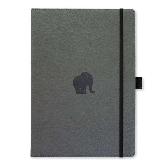 Anteckningsbok Wildlife Dotted A4 Grey Elephant från Dingbats* - Grå anteckningsbok. Boken har svart gummiband för stängning samt pennhållare.
 - Tidformera